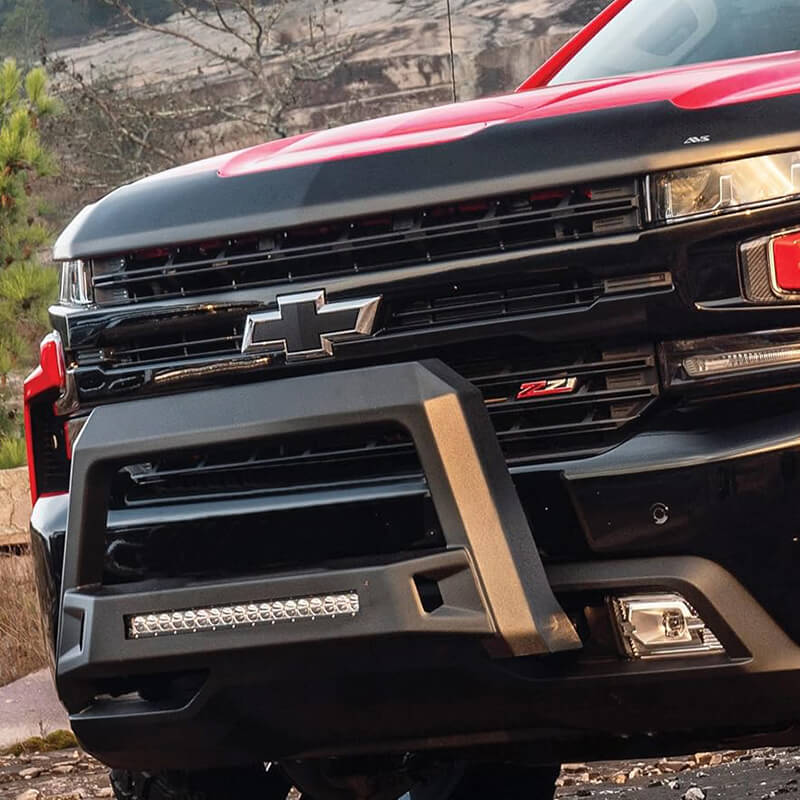 Truck with AVS bug deflector installed