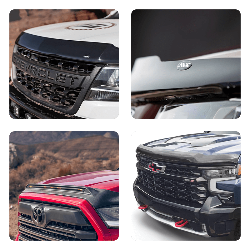 Different AVS deflector types on various trucks